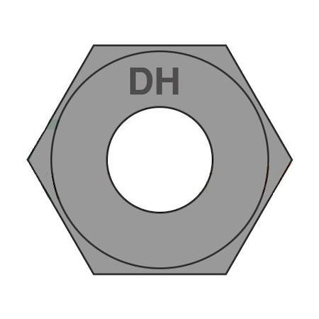 Newport Fasteners Heavy Hex Nut, 5/8"-11, Steel, Grade DH, Plain, 39/64 in Ht, 1800 PK NB174068B-1800